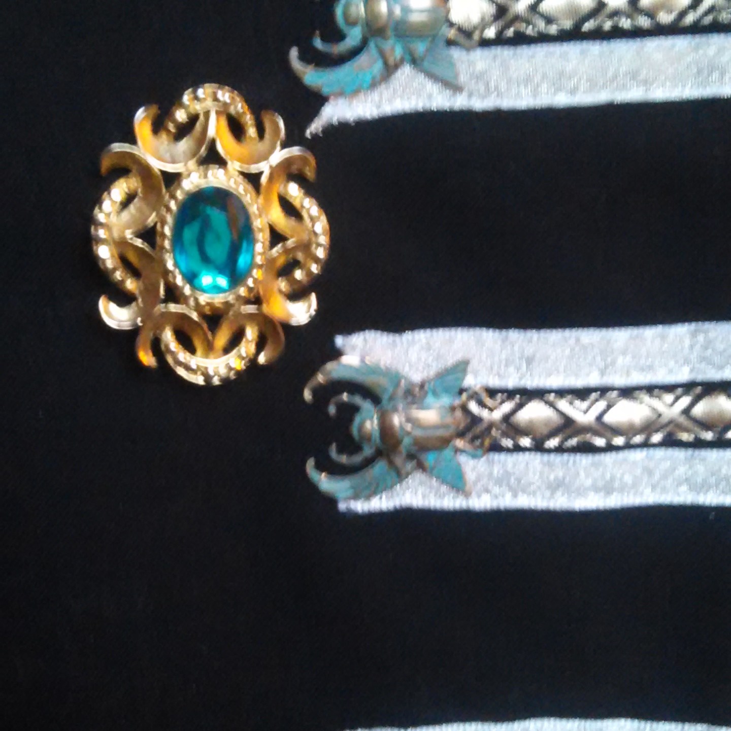 Close up of fancy buttons