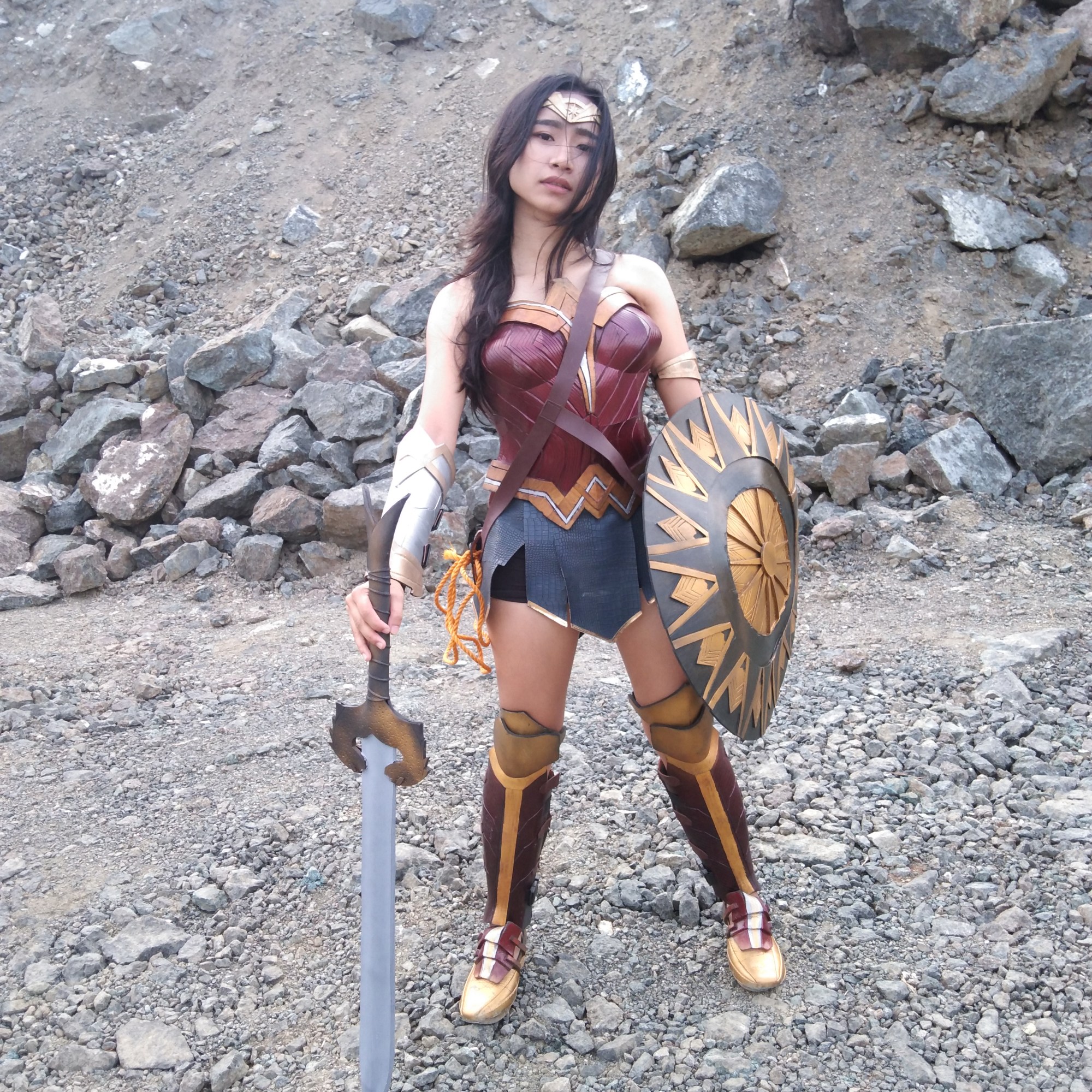 Wonder Woman with sword and shield