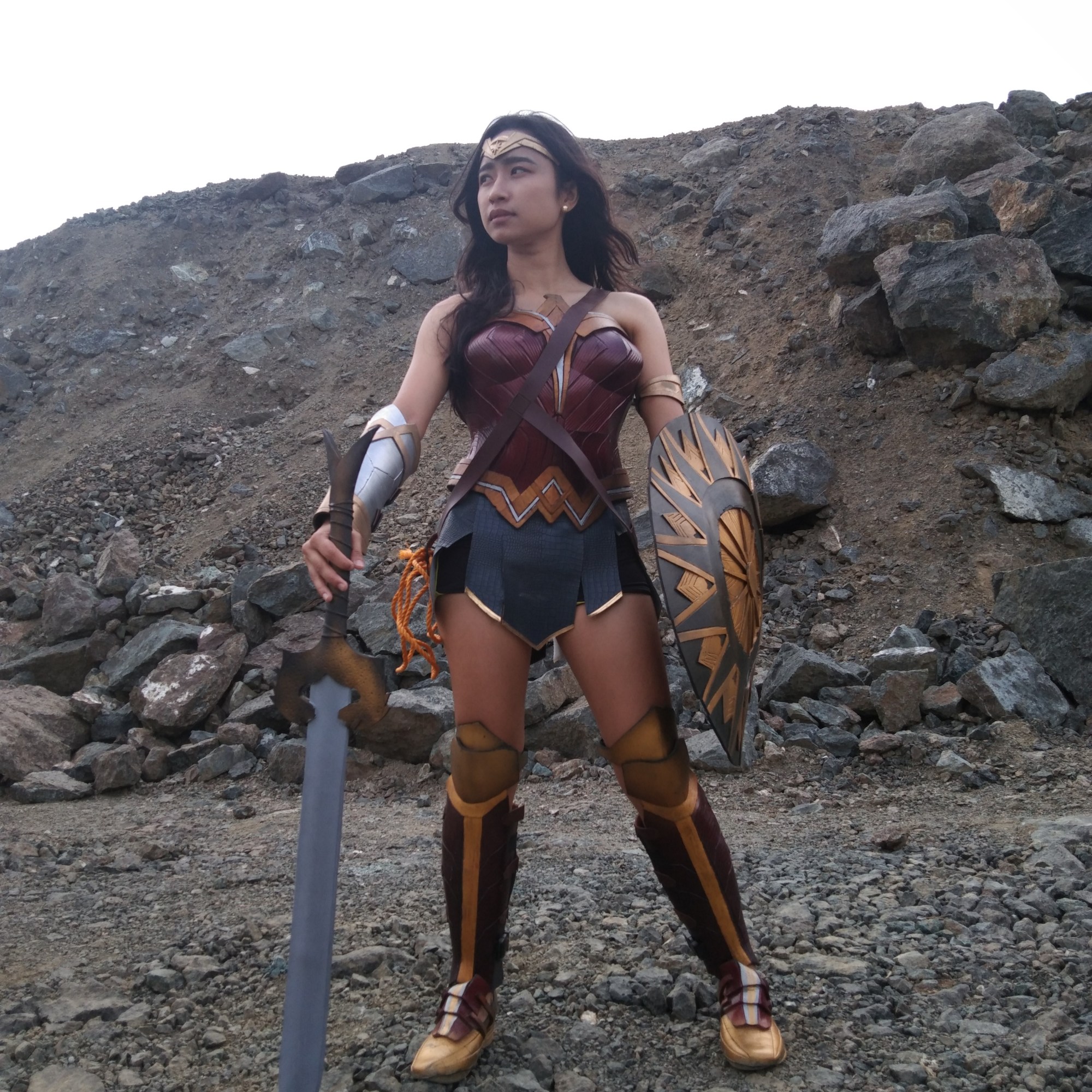 Wonder Woman with sword and shield