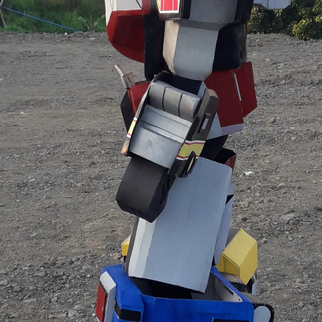 Megazord with brightly colored animal robot parts