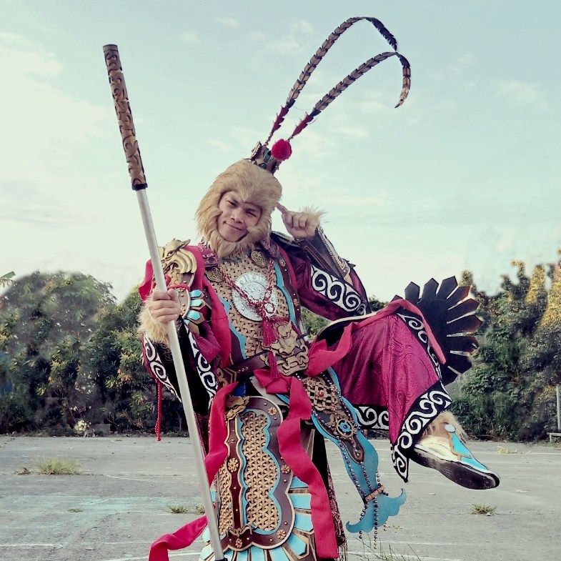 Monkey-warrior in Asian robes